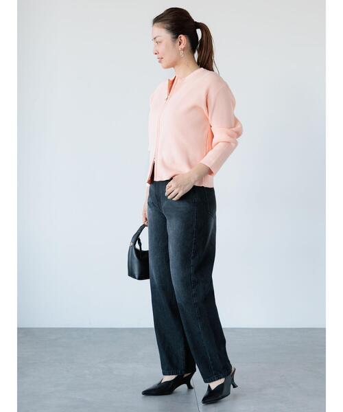 Lugnoncure(ルノンキュール)の「ダブルジップクルーネックカーディガン《2025spring catalog item》(カーディガン/ボレロ・レディース・ネイビー/ピンク/オフホワイト/ブラック・F)」の9枚目の写真