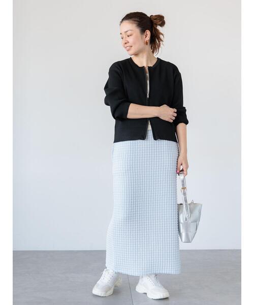 Lugnoncure(ルノンキュール)の「ダブルジップクルーネックカーディガン《2025spring catalog item》(カーディガン/ボレロ・レディース・ネイビー/ピンク/オフホワイト/ブラック・F)」の11枚目の写真