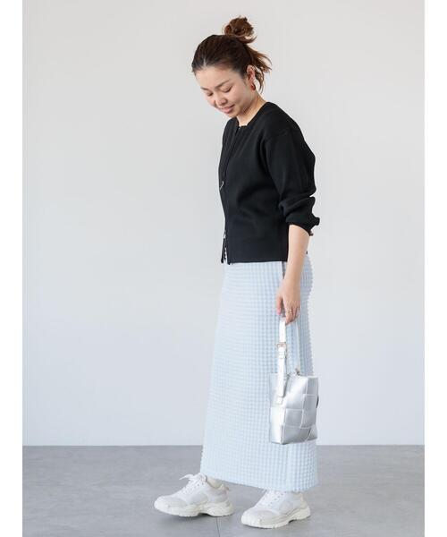 Lugnoncure(ルノンキュール)の「ダブルジップクルーネックカーディガン《2025spring catalog item》(カーディガン/ボレロ・レディース・ネイビー/ピンク/オフホワイト/ブラック・F)」の12枚目の写真