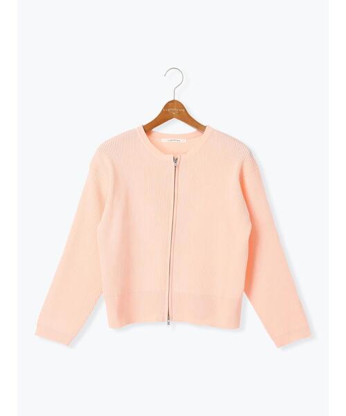 Lugnoncure(ルノンキュール)の「ダブルジップクルーネックカーディガン《2025spring catalog item》(カーディガン/ボレロ・レディース・ネイビー/ピンク/オフホワイト/ブラック・F)」の18枚目の写真
