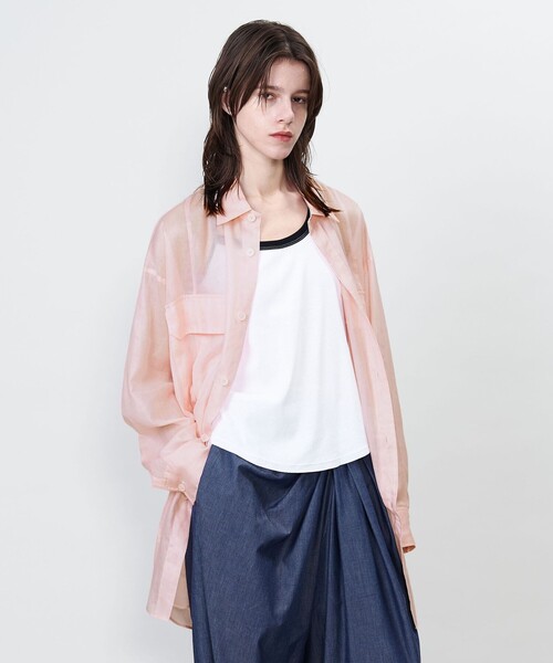 セール】＜ASTRAET＞フラップポケット シアー レギュラーカラー