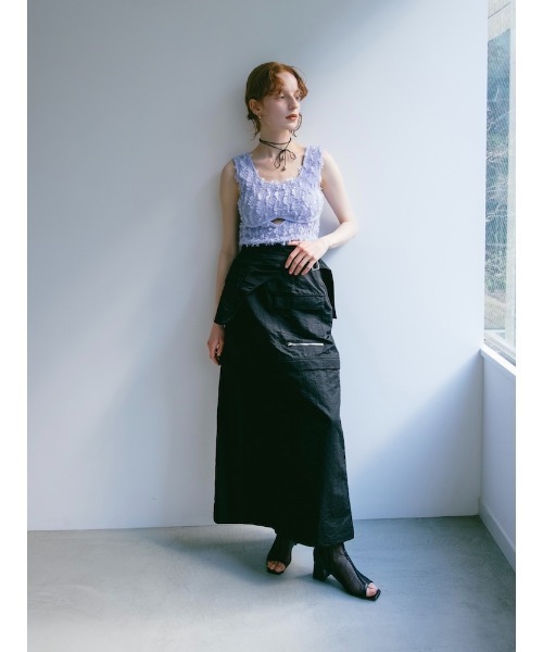 sahara(サハラ)の「Belted 2way Cargo Skirt/ベルト2ウェイカーゴスカート(スカート・レディース・ブラック/カーキ・FREE)」の20枚目の写真