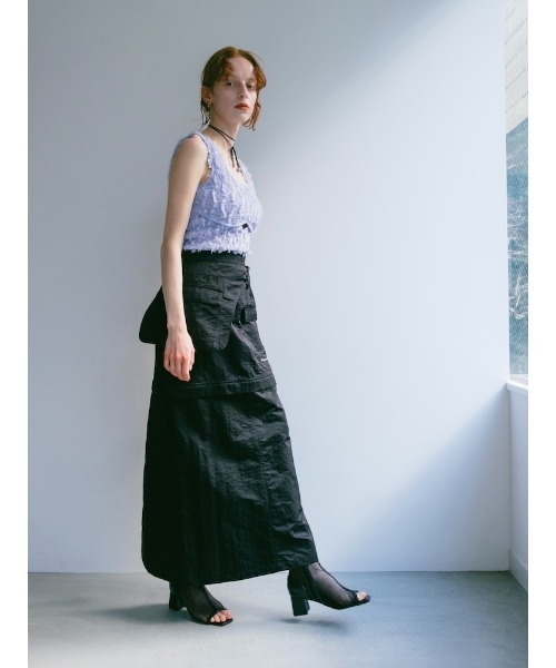 sahara(サハラ)の「Belted 2way Cargo Skirt/ベルト2ウェイカーゴスカート(スカート・レディース・ブラック/カーキ・FREE)」の22枚目の写真