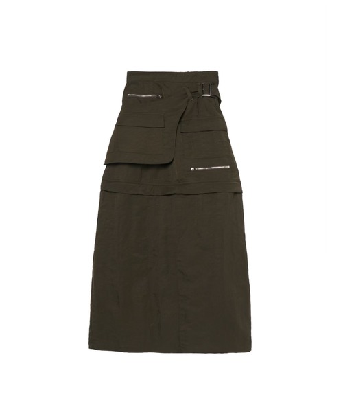 sahara(サハラ)の「Belted 2way Cargo Skirt/ベルト2ウェイカーゴスカート(スカート・レディース・ブラック/カーキ・FREE)」の11枚目の写真