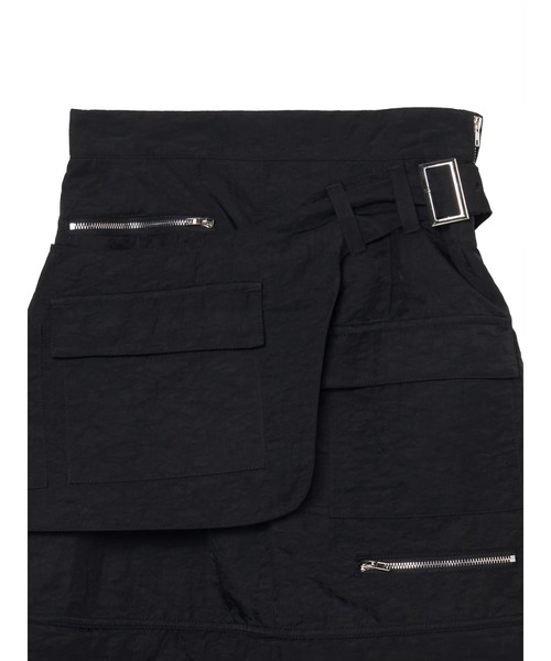 sahara(サハラ)の「Belted 2way Cargo Skirt/ベルト2ウェイカーゴスカート(スカート・レディース・ブラック/カーキ・FREE)」の3枚目の写真