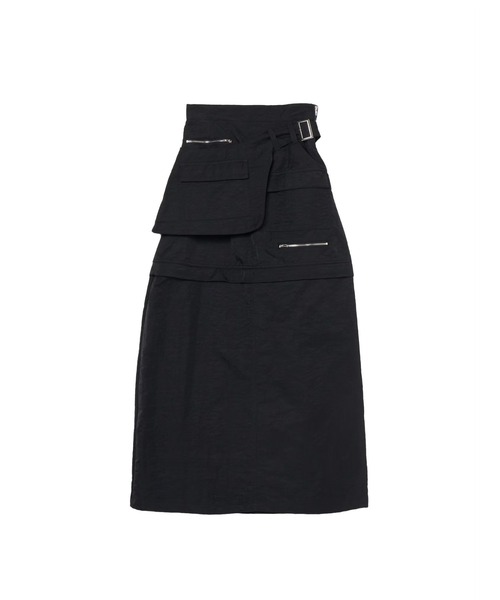 sahara(サハラ)の「Belted 2way Cargo Skirt/ベルト2ウェイカーゴスカート(スカート・レディース・ブラック/カーキ・FREE)」の15枚目の写真