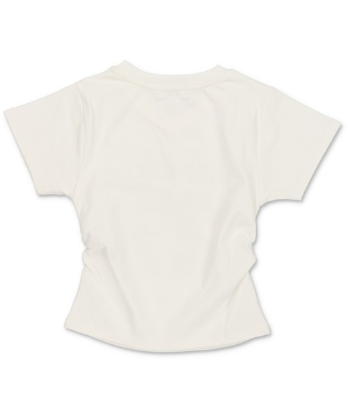 SPINNS（スピンズ）の「ギャザー入りVネックカットソー/27（Tシャツ/カットソー・レディース・オフホワイト/レッド/ネイビー/ブラック・ONESIZE）」の6枚目の写真