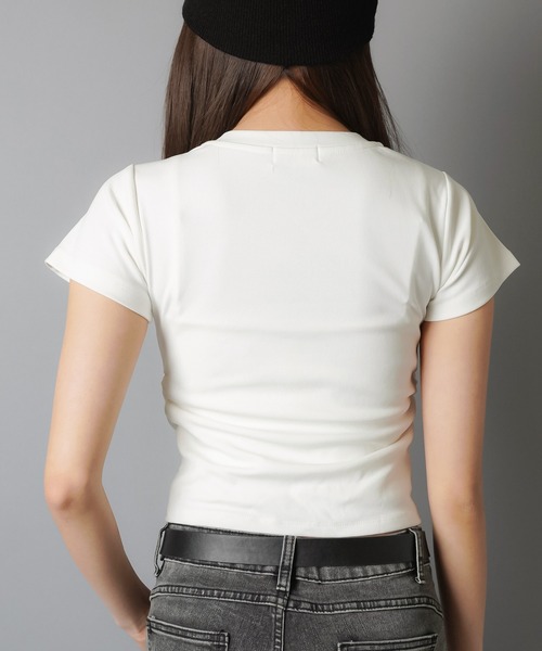 カットソー最終大サービスです❗️ セール】ギャザー入りVネックカットソー/27（Tシャツ/カットソー