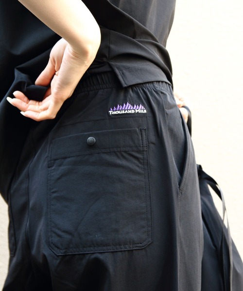THOUSAND MILE(サウザンドマイル)の「THOUSAND MILE/サウザンドマイル Tシャツ&ロングパンツ セットアップ+バッグ(3点セット)SHORTSLEEVE TEE&LONGPANTS SET(セットアップ・レディース・ブラック/オリーブ/チャコールグレー・S/M/L)」の13枚目の写真