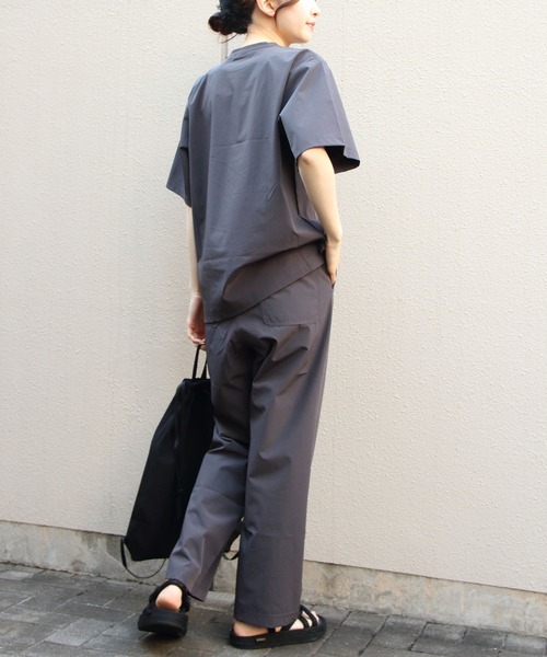 THOUSAND MILE(サウザンドマイル)の「THOUSAND MILE/サウザンドマイル Tシャツ&ロングパンツ セットアップ+バッグ(3点セット)SHORTSLEEVE TEE&LONGPANTS SET(セットアップ・レディース・ブラック/オリーブ/チャコールグレー・S/M/L)」の19枚目の写真