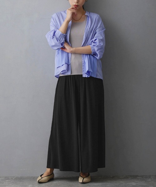 NICOLE white（ニコルホワイト）の「ニットタンクトップ（タンクトップ・レディース・ブラック/オフホワイト/グレー/グリーン/ピンク・FREE）」の11枚目の写真