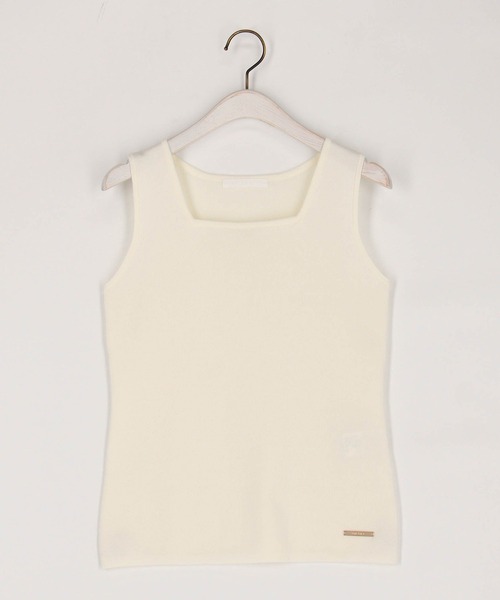 NICOLE white（ニコルホワイト）の「ニットタンクトップ（タンクトップ・レディース・ブラック/オフホワイト/グレー/グリーン/ピンク・FREE）」の15枚目の写真
