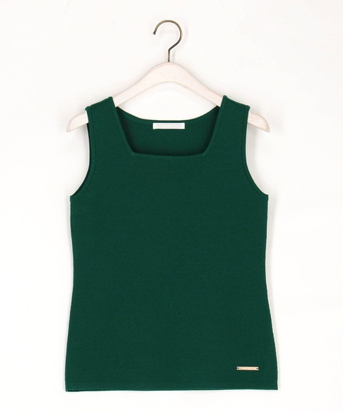 NICOLE white（ニコルホワイト）の「ニットタンクトップ（タンクトップ・レディース・ブラック/オフホワイト/グレー/グリーン/ピンク・FREE）」の16枚目の写真