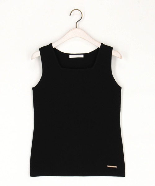 NICOLE white（ニコルホワイト）の「ニットタンクトップ（タンクトップ・レディース・ブラック/オフホワイト/グレー/グリーン/ピンク・FREE）」の17枚目の写真