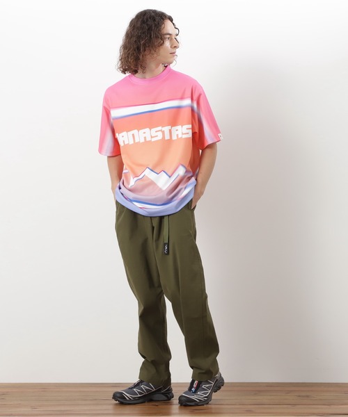 セール】MANASTASH/マナスタッシュ/ALLOVER GRADIENT LOGO TOP
