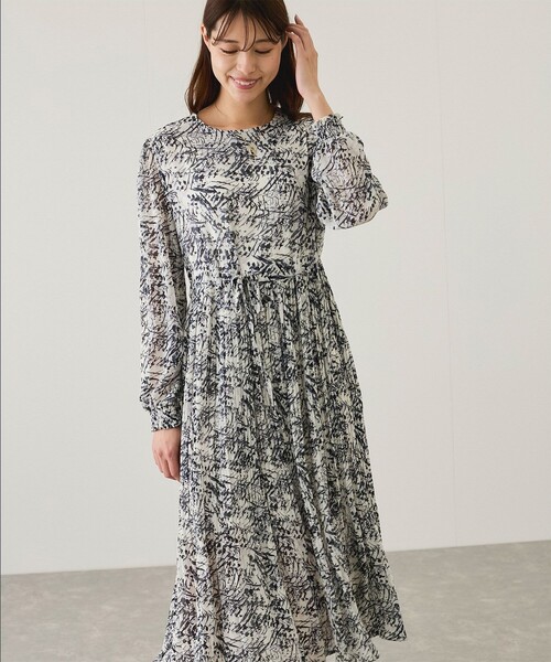 Jayro（ジャイロ）の「ペイント柄シフォンワンピース（ワンピース・レディース・ブラック系その他/ホワイト系その他2・FREE）」の12枚目の写真