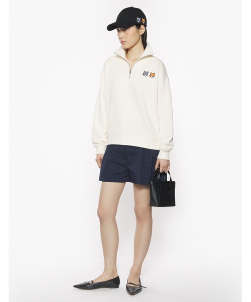 Maison Kitsune（メゾンキツネ）の「DOUBLE BOLD FOX HEAD HALF ZIP COMFORT SWEATSHIRT（スウェット・レディース・ホワイト系その他・XS/XL/S/M/L）」の4枚目の写真