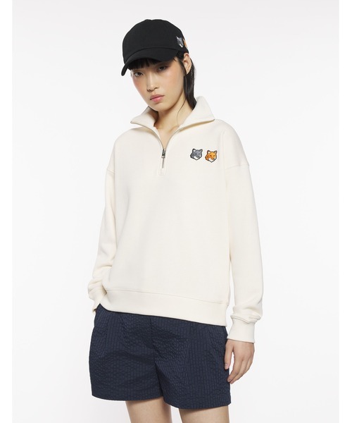 Maison Kitsune（メゾンキツネ）の「DOUBLE BOLD FOX HEAD HALF ZIP COMFORT SWEATSHIRT（スウェット・レディース・ホワイト系その他・XS/XL/S/M/L）」の3枚目の写真