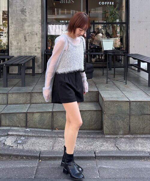 mline（エムライン）の「[mline]ラメビスチェSET楊柳ブラウス（シャツ/ブラウス・レディース・アイボリー/ブラック/ピンク/ブルー・FREE）」の21枚目の写真