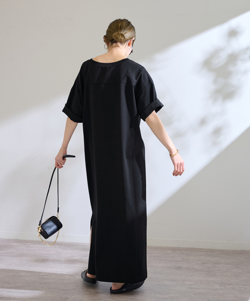 FRAMeWORK（フレームワーク）の「≪一部店舗+WEB限定追加≫コットンジャージーマキシワンピース（ワンピース・レディース・カーキ/ブラック/レッド/ネイビー・36/38）」の18枚目の写真