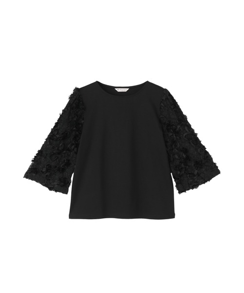 TOKYO SHIRTS(トウキョウシャツ)の「フレア袖レースブラウス 七分袖 レディース(販売停止中)(シャツ/ブラウス・レディース・ブラック/オフホワイト・LL/M/L)」の5枚目の写真