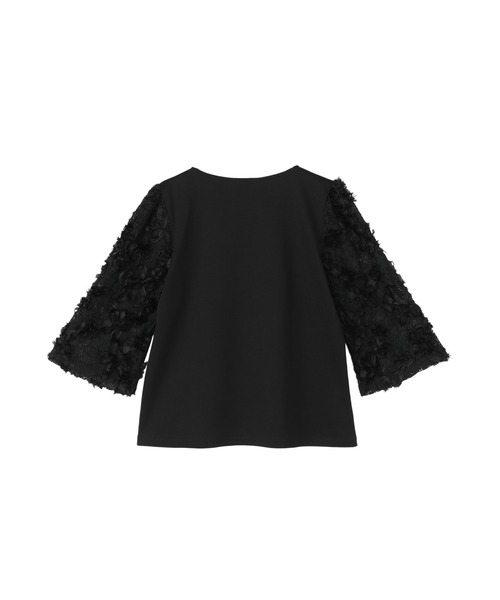 TOKYO SHIRTS(トウキョウシャツ)の「フレア袖レースブラウス 七分袖 レディース(販売停止中)(シャツ/ブラウス・レディース・ブラック/オフホワイト・LL/M/L)」の6枚目の写真