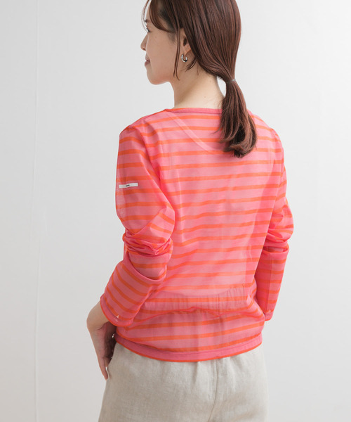 ORCIVAL（オーシバル）の「ORCIVAL　BOAT NECK LONG-SLEEVE PULLOVER（Tシャツ/カットソー・レディース・ネイビー/ピンク/ブルー・1）」の3枚目の写真
