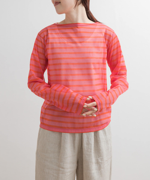 ORCIVAL（オーシバル）の「ORCIVAL　BOAT NECK LONG-SLEEVE PULLOVER（Tシャツ/カットソー・レディース・ネイビー/ピンク/ブルー・1）」の16枚目の写真