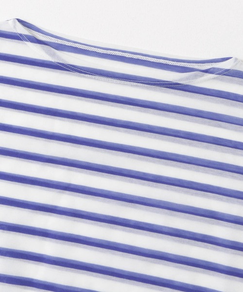 ORCIVAL（オーシバル）の「ORCIVAL　BOAT NECK LONG-SLEEVE PULLOVER（Tシャツ/カットソー・レディース・ネイビー/ピンク/ブルー・1）」の6枚目の写真