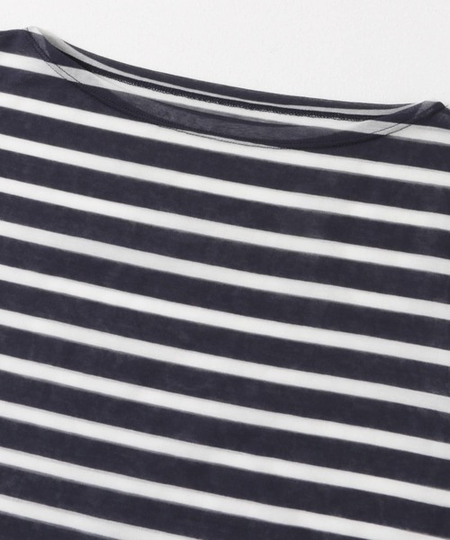 ORCIVAL（オーシバル）の「ORCIVAL　BOAT NECK LONG-SLEEVE PULLOVER（Tシャツ/カットソー・レディース・ネイビー/ピンク/ブルー・1）」の5枚目の写真