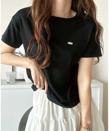ロゴプレート付コンパクトTシャツ