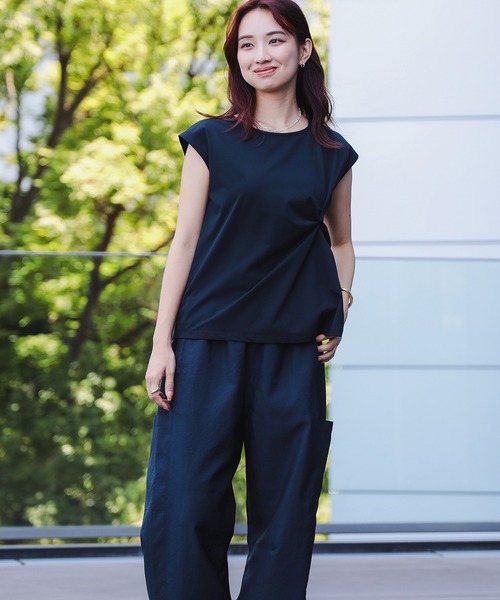 tシャツ 「NAVYS掲載 / 水陸両用」ランド アンド ウォーター ツイスト トップス レディース NAVYS掲載 / 水陸両用】ランド アンド ウォーター ツイスト