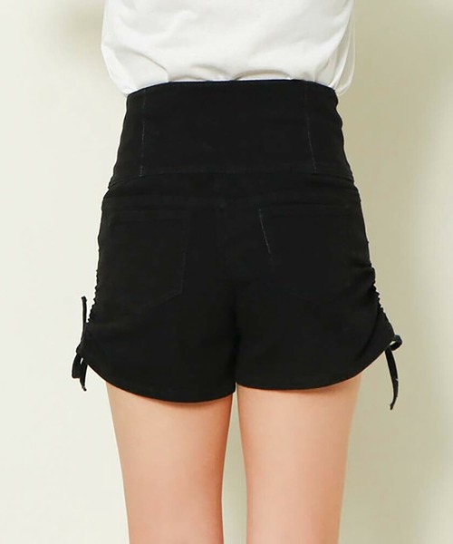GORGE(ゴージ)の「《3ボタン×ドロスト》レディース ストレッチ ショートパンツ 美脚 春夏秋(その他パンツ・レディース・ブラック/ブルー・S/M)」の5枚目の写真