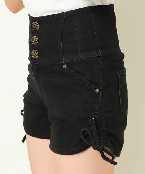 GORGE(ゴージ)の「《3ボタン×ドロスト》レディース ストレッチ ショートパンツ 美脚 春夏秋(その他パンツ・レディース・ブラック/ブルー・S/M)」の7枚目の写真