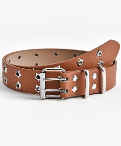 lilful（リルフル）の「スターアイレットスタッズベルト（ベルト・レディース・ブラウン/ホワイト/ダークブラウン/ブラック・F）」の4枚目の写真
