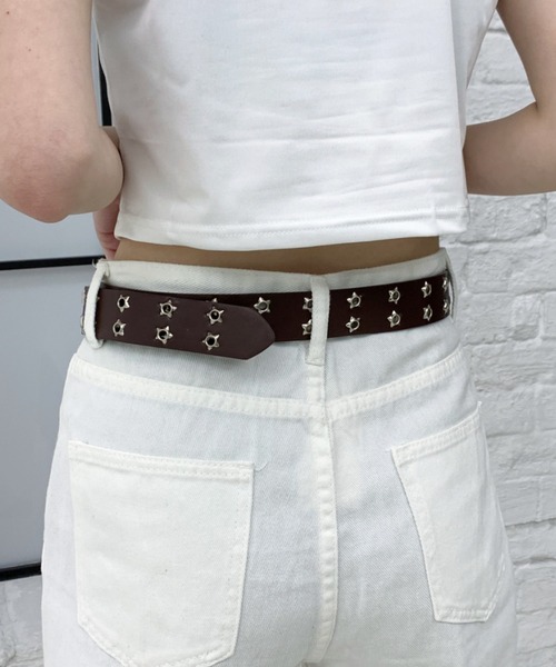 lilful（リルフル）の「スターアイレットスタッズベルト（ベルト・レディース・ブラウン/ホワイト/ダークブラウン/ブラック・F）」の16枚目の写真