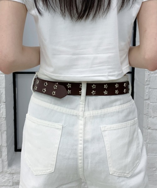 lilful（リルフル）の「スターアイレットスタッズベルト（ベルト・レディース・ブラウン/ホワイト/ダークブラウン/ブラック・F）」の17枚目の写真