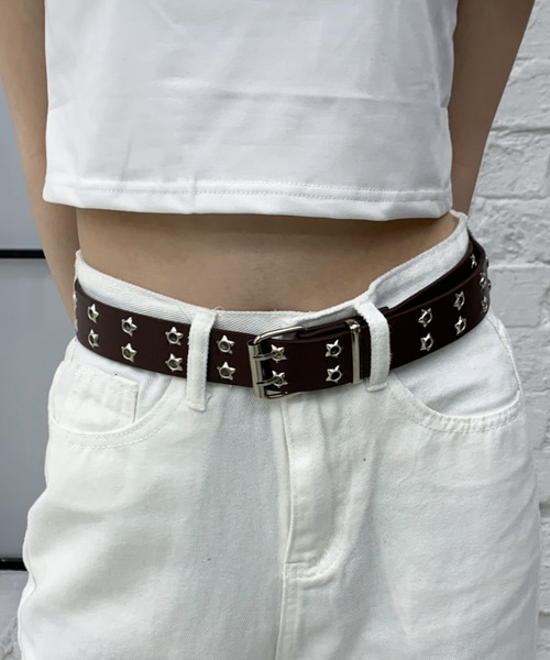 lilful（リルフル）の「スターアイレットスタッズベルト（ベルト・レディース・ブラウン/ホワイト/ダークブラウン/ブラック・F）」の18枚目の写真