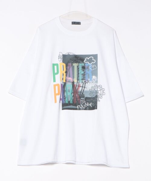 a.p.o.v.（エーピーオービー）の「a.p.o.v. カラフルロゴレイヤーフォトプリントオーバーサイズTシャツ（Tシャツ/カットソー・メンズ・ブラック/ホワイト・ONESIZE）」の6枚目の写真