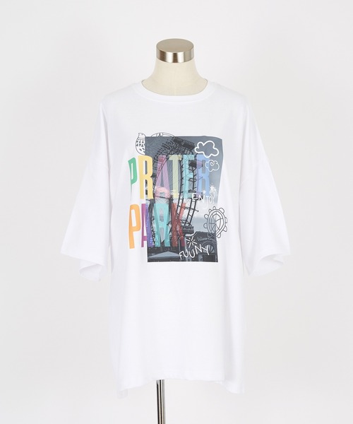 a.p.o.v.（エーピーオービー）の「a.p.o.v. カラフルロゴレイヤーフォトプリントオーバーサイズTシャツ（Tシャツ/カットソー・メンズ・ブラック/ホワイト・ONESIZE）」の9枚目の写真