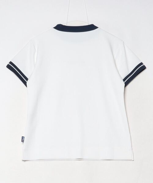 FILA（フィラ）の「フィラ FILA モックネックシャツ（シャツ/ブラウス・レディース・ホワイト/ネイビー・M/L）」の3枚目の写真