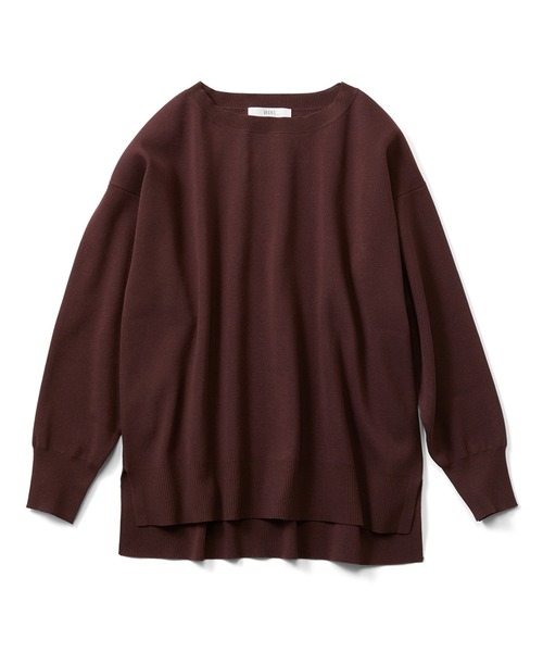 IEDIT(イディット)の「IEDIT 花粉リリース&UVカットがうれしい シルエットがきれいな上品シンプルニット(ニット/セーター・レディース・グリーン/ダークブラウン・LL/3L/M/L/S/4L)」の8枚目の写真