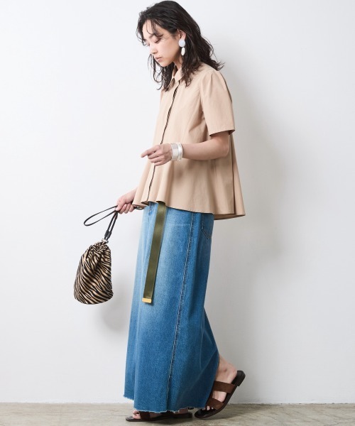CHIC STYLE（シックスタイル）の「フレアデザインシャツ＜大きい