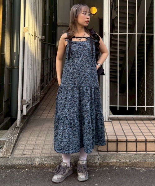 Candy Stripper（キャンディストリッパー）の「RIBBON TIERED CAMI ワンピース（ワンピース・レディース・ブラック/ブルー/ピンク・FREE）」の14枚目の写真