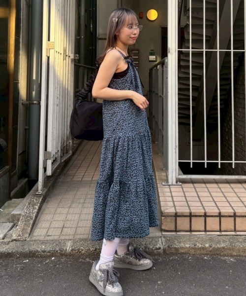 Candy Stripper（キャンディストリッパー）の「RIBBON TIERED CAMI ワンピース（ワンピース・レディース・ブラック/ブルー/ピンク・FREE）」の15枚目の写真