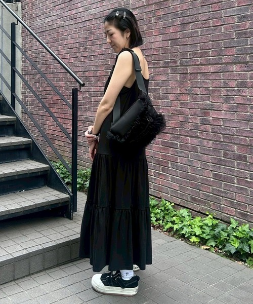 Candy Stripper（キャンディストリッパー）の「RIBBON TIERED CAMI ワンピース（ワンピース・レディース・ブラック/ブルー/ピンク・FREE）」の7枚目の写真