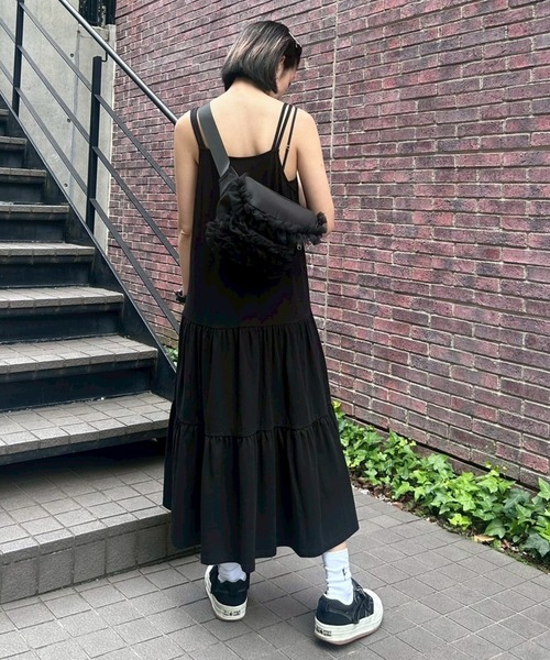 Candy Stripper（キャンディストリッパー）の「RIBBON TIERED CAMI ワンピース（ワンピース・レディース・ブラック/ブルー/ピンク・FREE）」の8枚目の写真