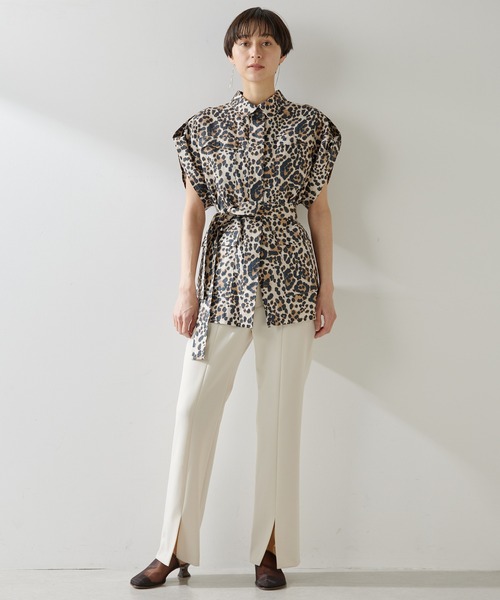 Whim Gazette（ウィムガゼット）の「レオパードサファリジレ（ベスト・レディース・ブラウン・FREE）」の2枚目の写真