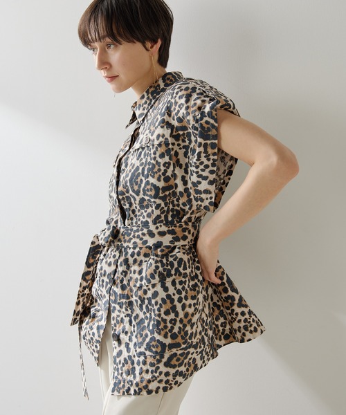 Whim Gazette（ウィムガゼット）の「レオパードサファリジレ（ベスト・レディース・ブラウン・FREE）」の8枚目の写真