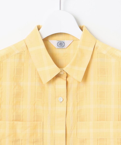 J.PRESS(ジェイプレス)の「【洗える】SHEER チェック シャツ ブラウス(シャツ/ブラウス・レディース・オレンジ系3/ピーコックグリーン系3/ホワイト系3・9/11)」の13枚目の写真